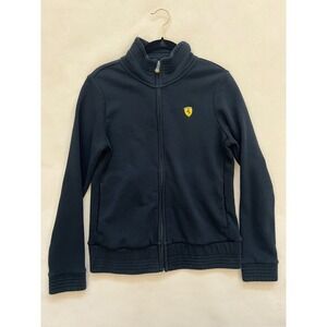 Ferrari Scuderia Official Women's Blue Track Jacket Zip Up Logo Size M